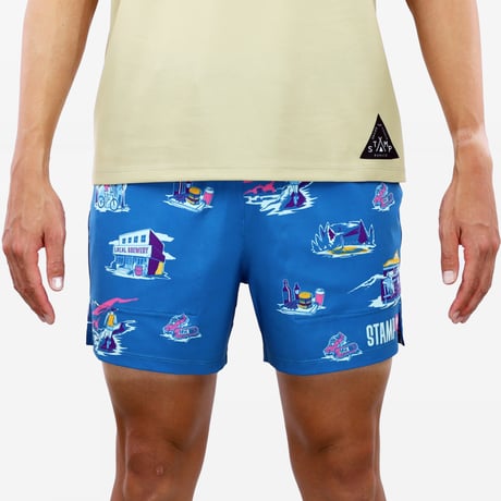 【STAMP RUN&CO】3 POCKET SHORTS -LOCAL MOUNTAIN-（LIGHT BLUE）
