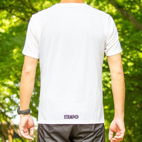 【STAMP RUN&CO】GRAPHIC RUN TEE -TWO CATS (WHITE)-