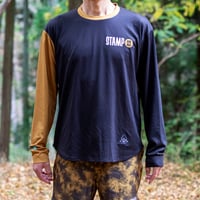 【STAMP RUN&CO】STAMP LONG SLEEVE TEE (STAMP BIG LOGO -BLACK&BROWNS)