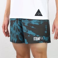 【STAMP RUN&CO】3 POCKET SHORTS -TIE DYE-（BLACK/GREEN）