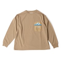 【PARKS PROJECT】ECORICH MT.FUJI POCKET L/S TEE(BEIGE)