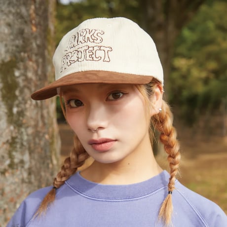 【PARKS PROJECT】矢部ユウナ× REDFISH × PARKS PROJECT Bicolor Corduroy Cap