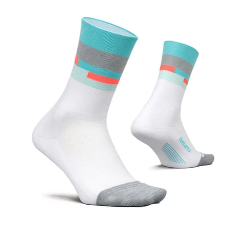 【Feetures】ELITE LIGHT CUSHION MINI CREW aquatic white