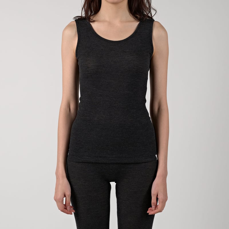 WOOL RIB TANKTOP【CHARCOAL】Size M-L | lesbutte