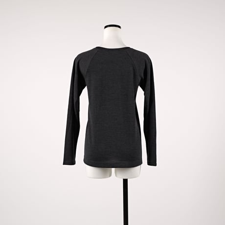 WOOL TENJIKU RAGLAN LONG SLEEVE【CHARCOAL】Size M-L