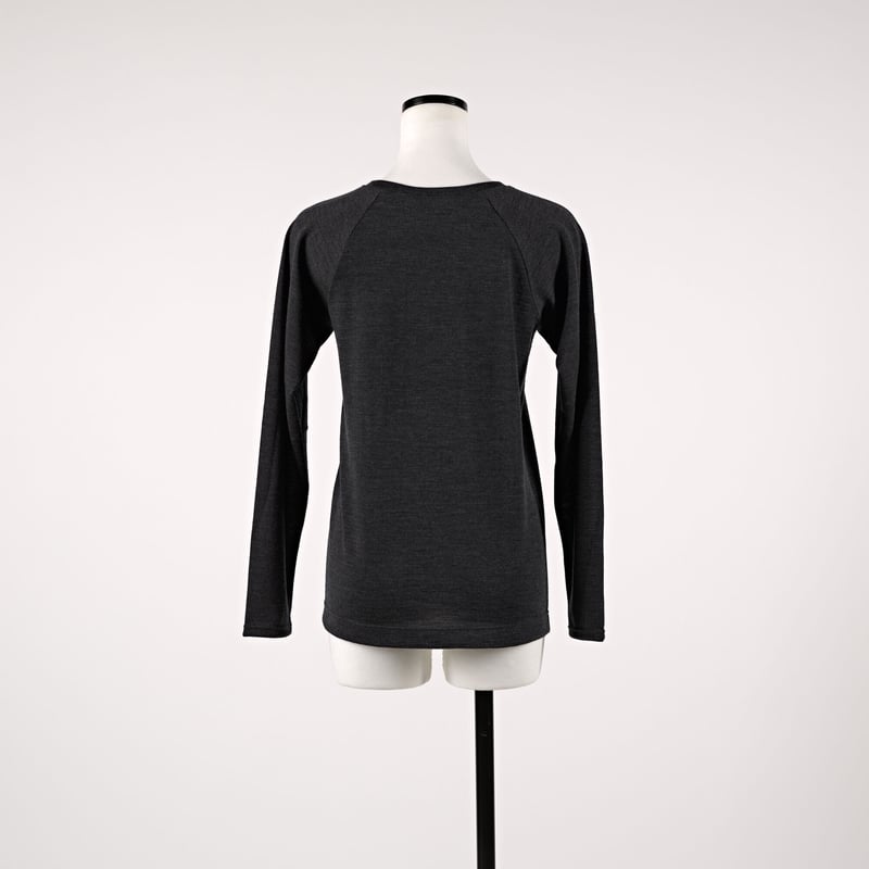 WOOL TENJIKU RAGLAN LONG SLEEVE【CHARCOAL】Size M