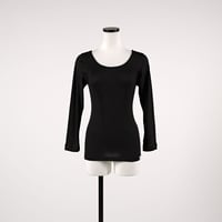 SILK RIB LONG SLEEVE【BLACK】Size MｰL