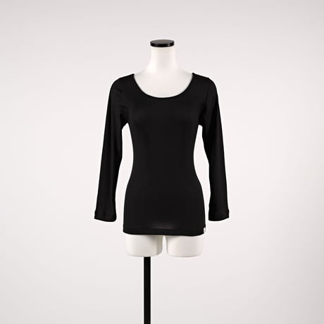 SILK RIB LONG SLEEVE【BLACK】Size MｰL