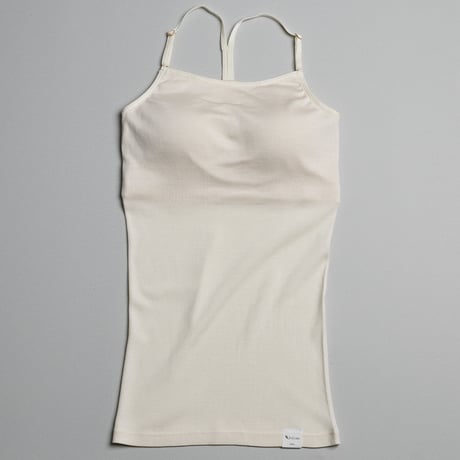 SILK RIB BRA-CAMISOLE 【IVORY】Size L