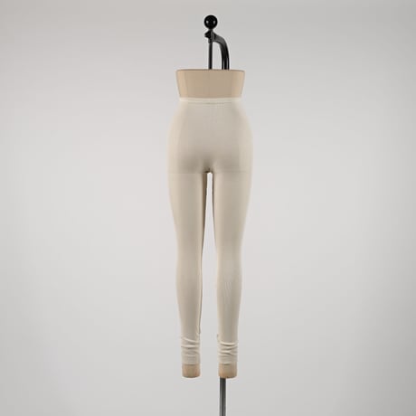 SILK RIB LEGGINGS【IVORY】Size M-L
