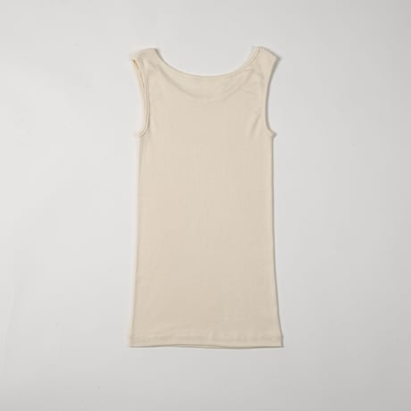 SILK RIB TANKTOP【IVORY】Size M-L