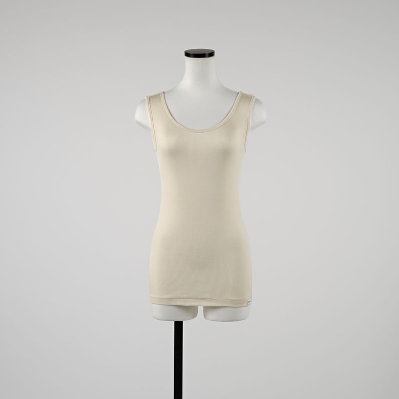 SILK RIB TANKTOP【IVORY】Size M-L | lesbutte