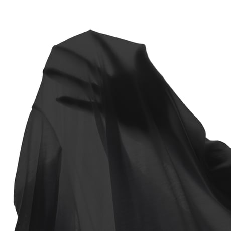 SILK-VEIL BOAT-NECK【BLACK】Size M-L