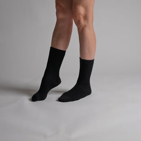 MERINO-WOOL CHEWY SOCKS-BLACK