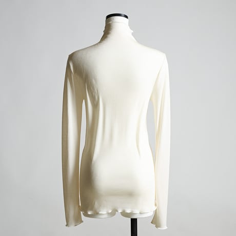 SILK-VEIL HIGH-NECK【IVORY】Size M-L