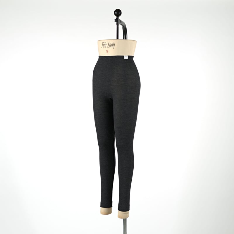 WOOL RIB LEGGINGS【CHARCOAL】Size M-L | lesbutte
