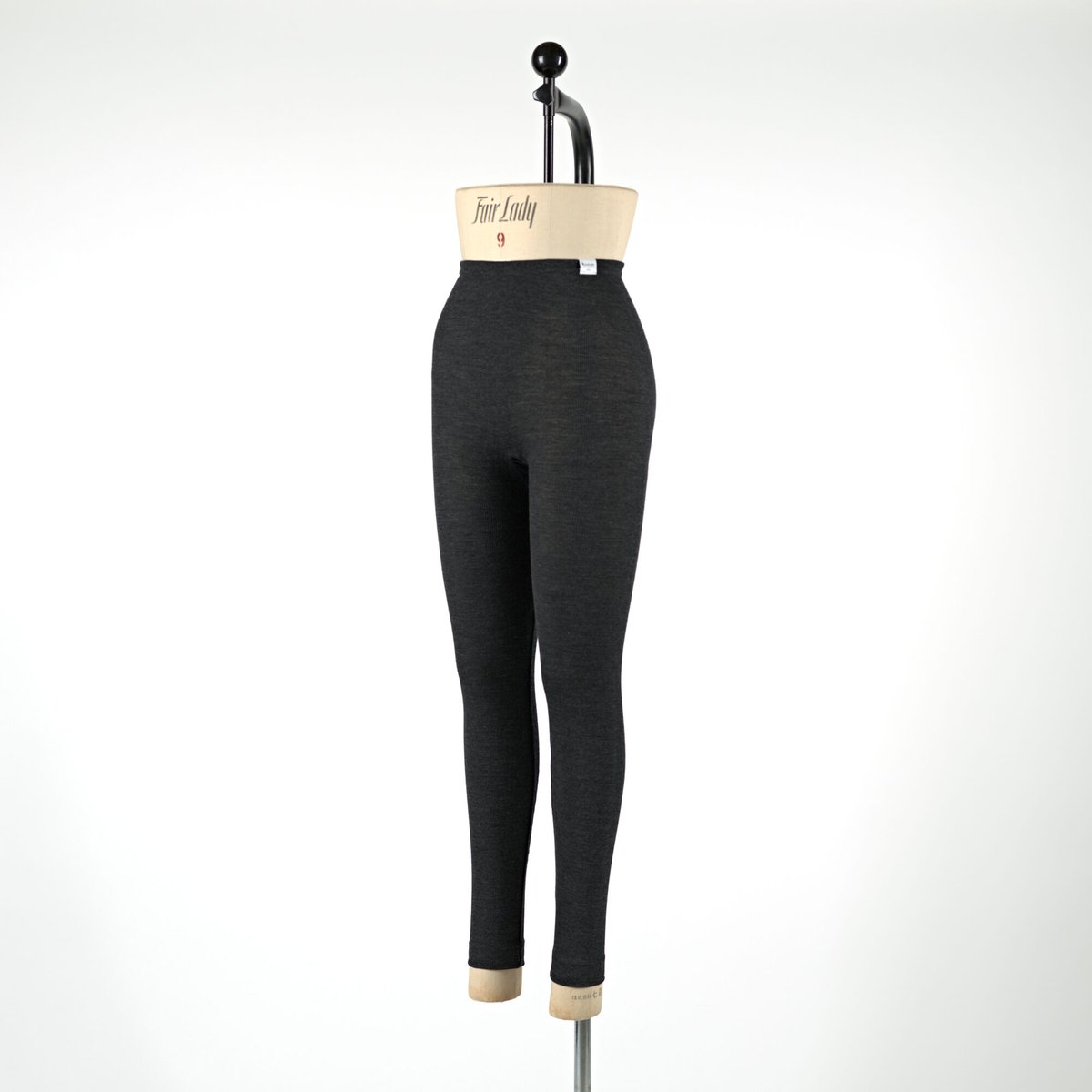 WOOL RIB LEGGINGS【CHARCOAL】Size M-L | lesbutte