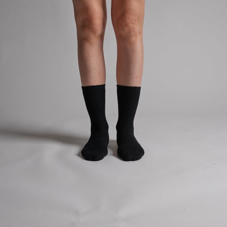 MERINO-WOOL CHEWY SOCKS-BLACK