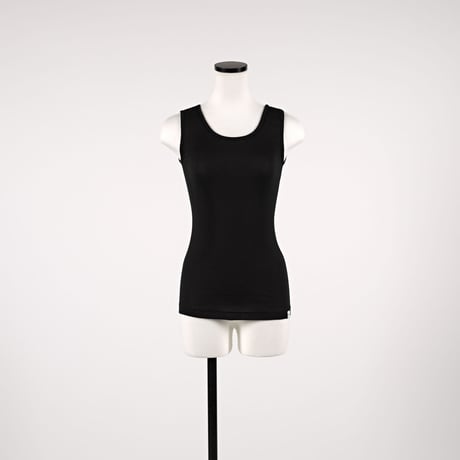 SILK RIB TANKTOP【BLACK】Size M-L