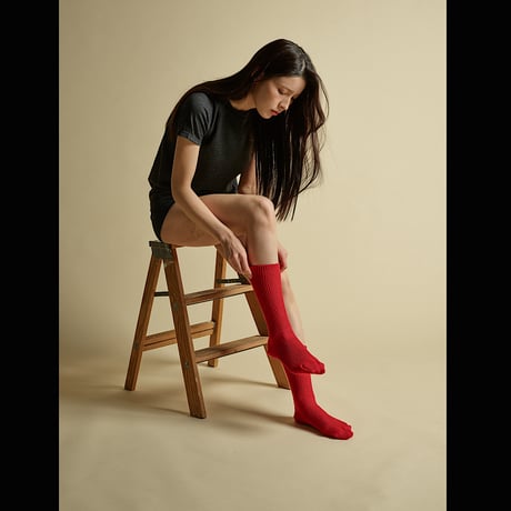 SUVIN-GOLD CHEWY SOCKS-RED