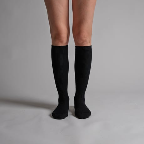 MERINO-WOOL CHEWY HIGH-SOCKS-BLACK