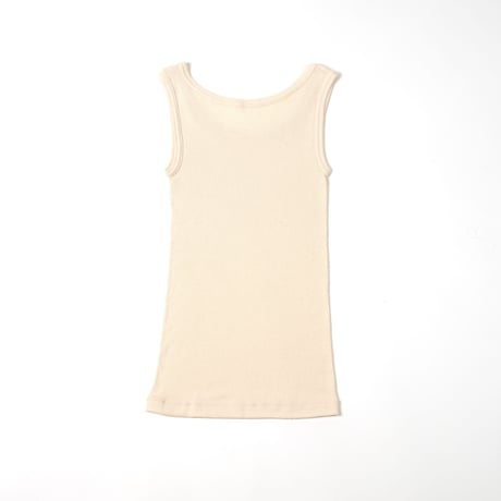 SUVIN GOLD COTTON RIB TANKTOP【ECRU】Size M-L