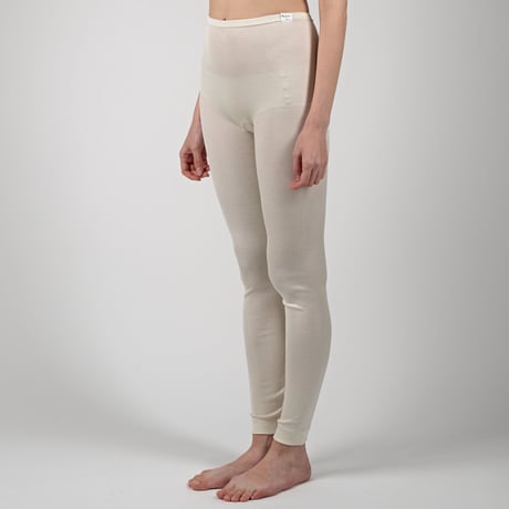 SILK RIB LEGGINGS【IVORY】Size M-L