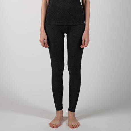 WOOL RIB LEGGINGS【CHARCOAL】Size M-L