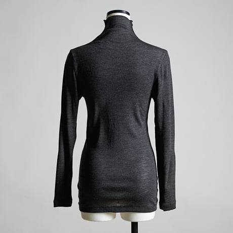 WOOL-RIB HIGH-NECK【CHARCOAL】Size M-L