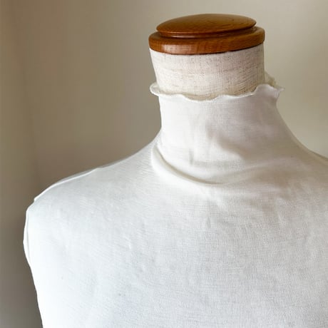 SILK-VEIL HIGH-NECK【IVORY】Size M-L