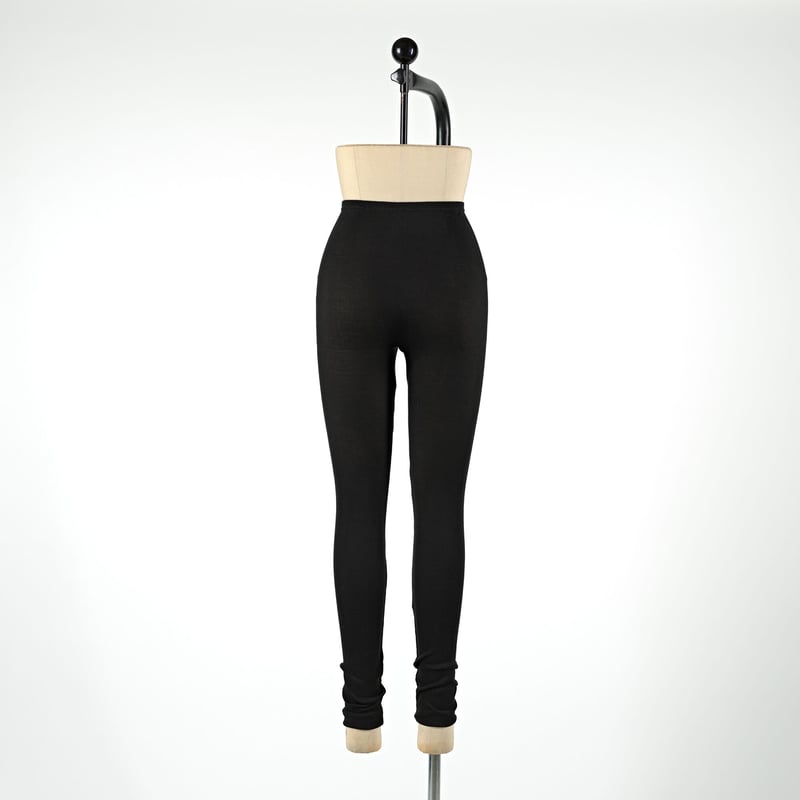 SILK RIB LEGGINGS【BLACK】Size M-L | lesbutte