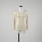 SILK RIB LONG SLEEVE【IVORY】Size M-L