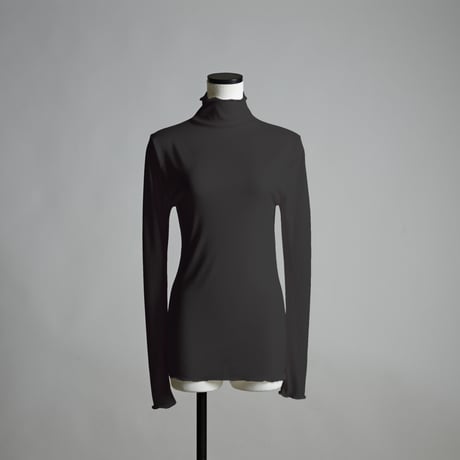 SILK-VEIL HIGH-NECK【BLACK】Size M-L
