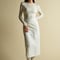 SILK-VEIL BOAT-NECK【IVORY】Size M-L