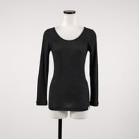 WOOL RIB LONG SLEEVE【CHARCOAL】Size M-L
