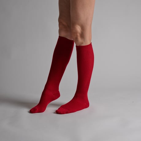 MERINO-WOOL CHEWY HIGH-SOCKS-RED