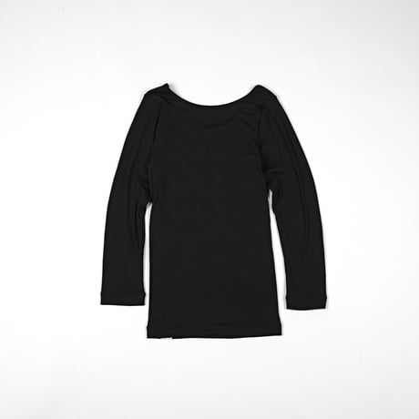 SILK RIB LONG SLEEVE【BLACK】Size MｰL