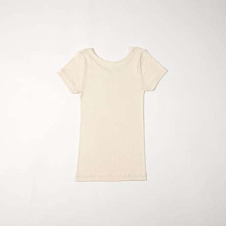 SILK RIB FRENCH SLEEVE【IVORY】Size M-L