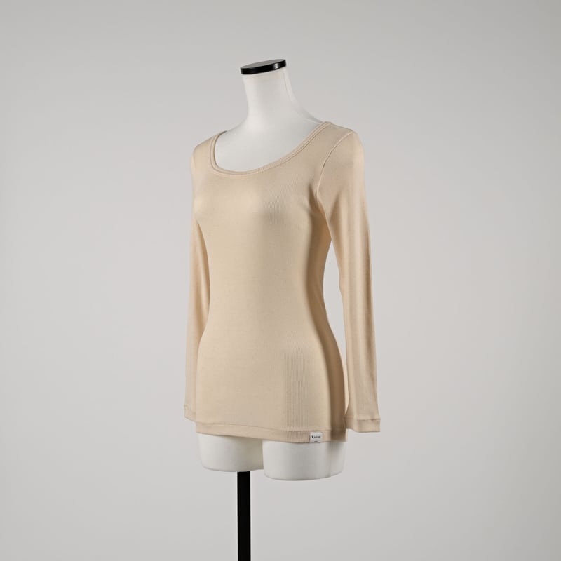 専用です♪　KANAM　silk rib long sleeve ３点 SILK RIB LONG SLEEVE【BLACK】Size MｰL | lesbutte