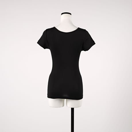 SILK RIB FRENCH SLEEVE【BLACK】Size MｰL