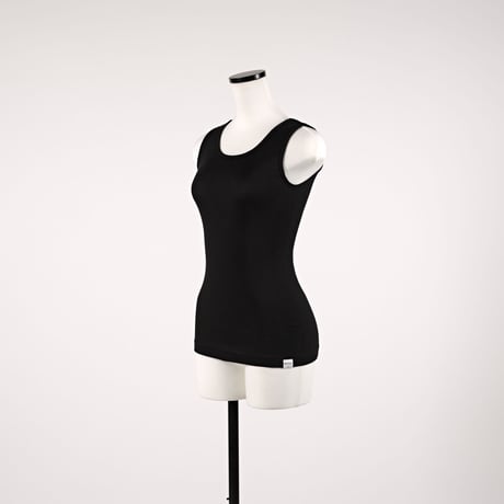 SILK RIB TANKTOP【BLACK】Size M-L