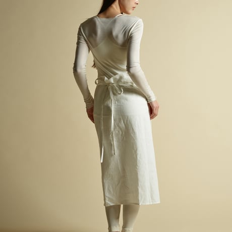 SILK-VEIL BOAT-NECK【IVORY】Size M-L