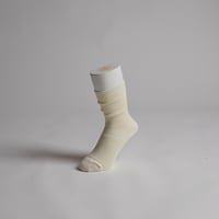 MERINO-WOOL CHEWY SOCKS-IVORY