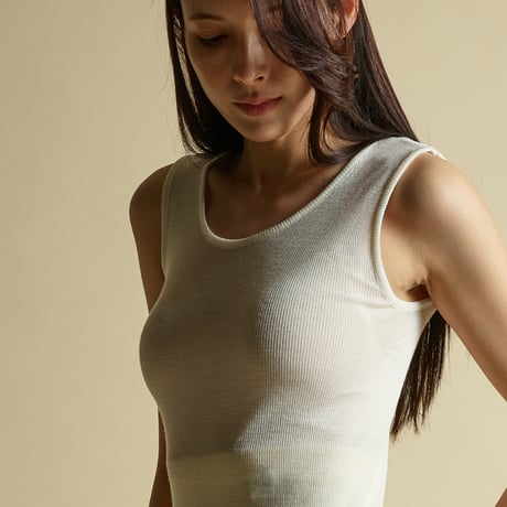 WOOL RIB TANKTOP【IVORY】Size M-L