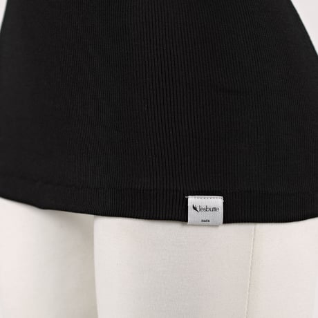 SILK RIB FRENCH SLEEVE【BLACK】Size MｰL