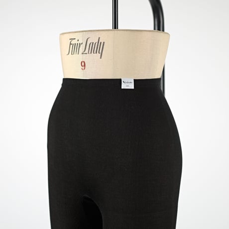 SILK RIB LEGGINGS【BLACK】Size M-L