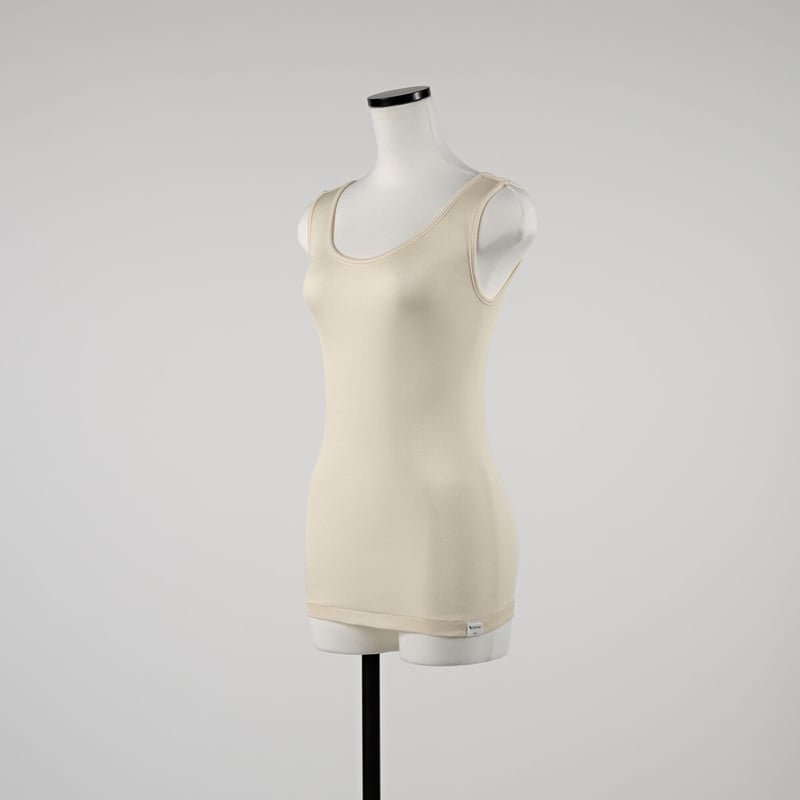 SILK RIB TANKTOP【IVORY】Size M-L | lesbutte