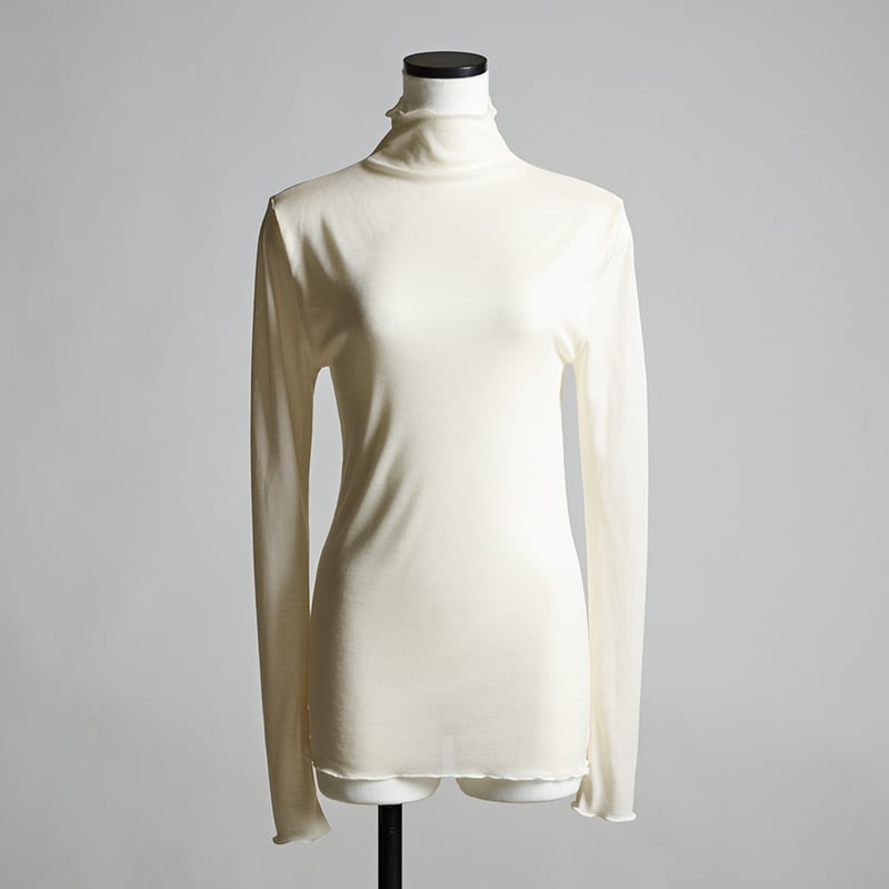 SILK-VEIL HIGH-NECK【IVORY】Size M-L | lesbutte