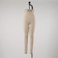 SUVIN GOLD COTTON RIB LEGGINGS【ECRU】Size M-L