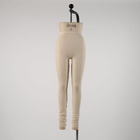 SUVIN GOLD COTTON RIB LEGGINGS【ECRU】Size M-L